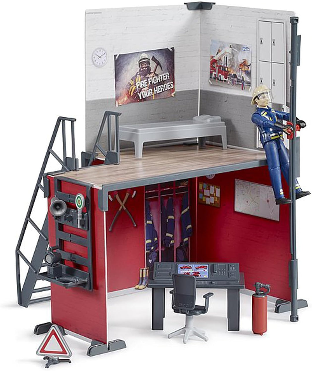 Bruder BWorld Brandweerkazerne met brandweerman