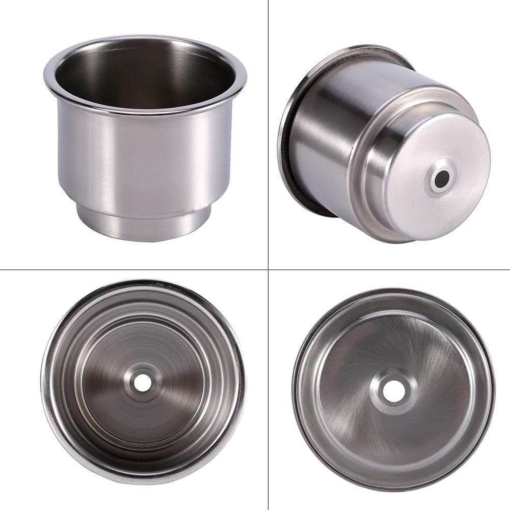 Keenso Auto Getränkehalter, 2 Stk Universal Perforierter Edelstahl Getränkehalter 10.5cm+9.5cm Geträ