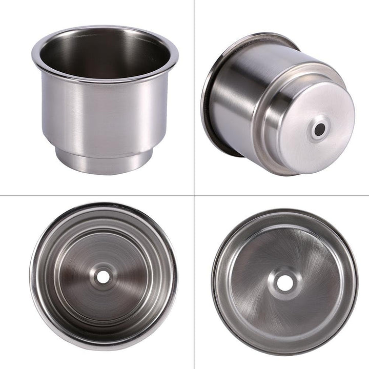 Keenso Auto Getränkehalter, 2 Stk Universal Perforierter Edelstahl Getränkehalter 10.5cm+9.5cm Geträ