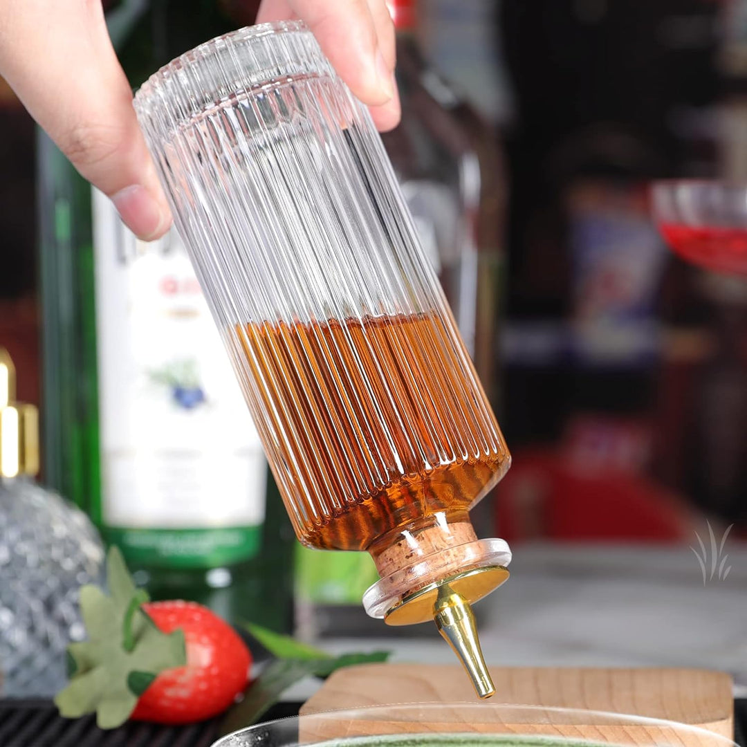 Bitterflasche für Cocktails Packung mit 5 Zerstäuber Bitters Glas for Angostura Orange Bitter Bitter