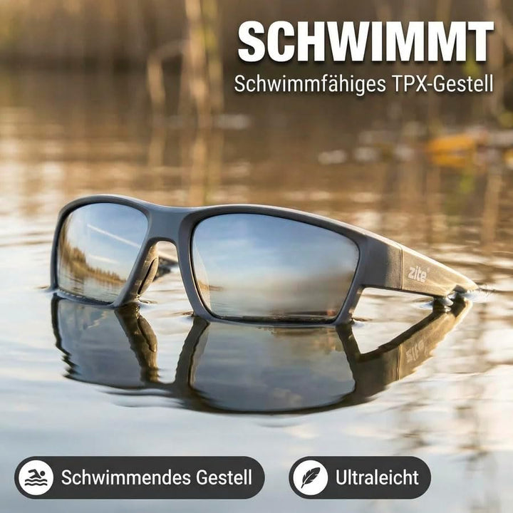 Zite Fishing Polarisationsbrille | Orus | Polbrille Angeln verspiegelt, UV400 & Schwimmfähig | Ultra