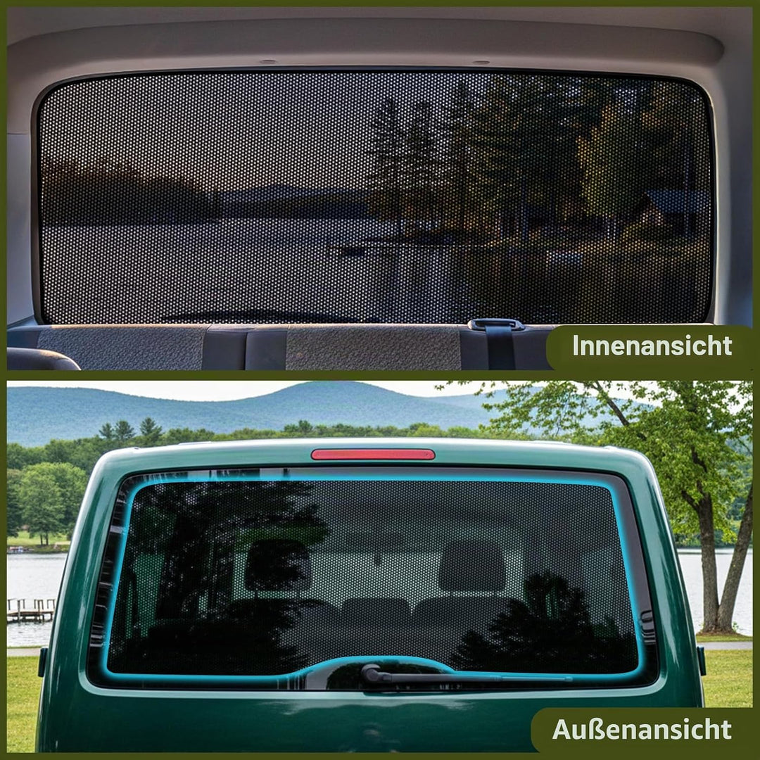 ZATOOTO Sonnenschutz für VW T5 T6 Heckscheibe, Laderaumschutz, Camping | 1 Stück, Einfache Montage,