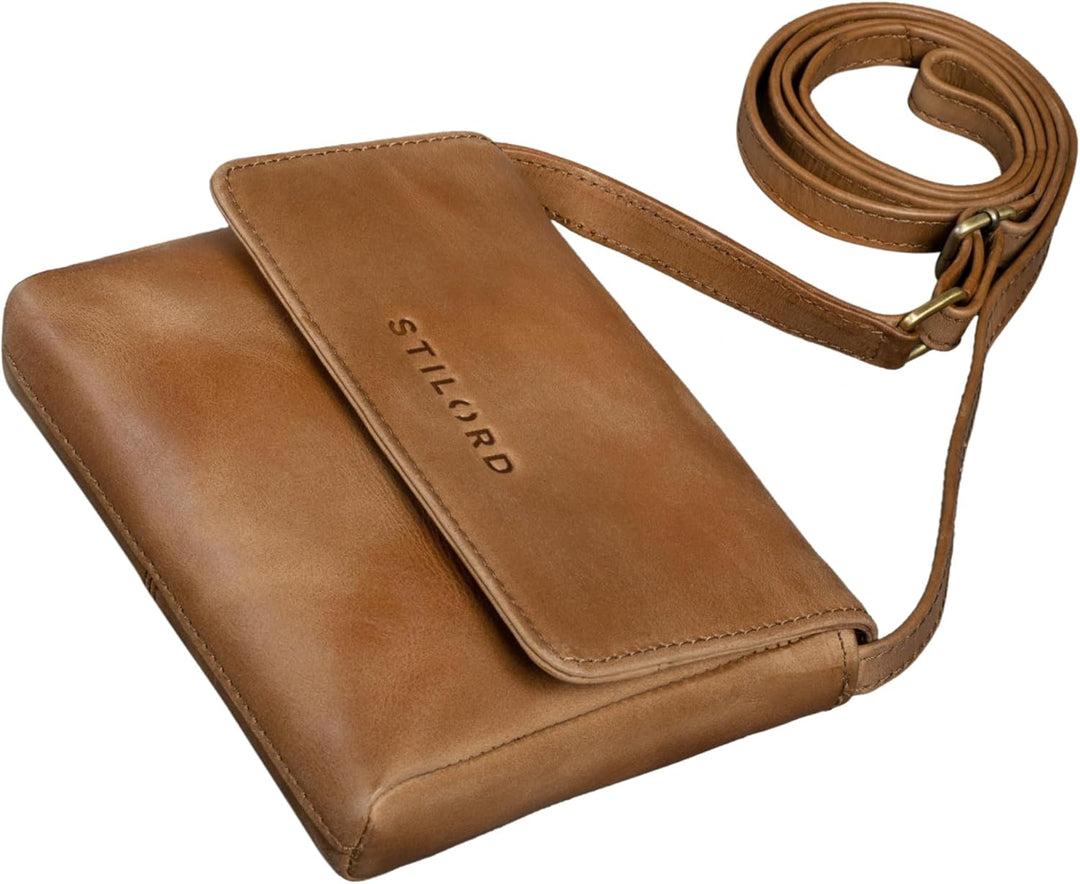 STILORD 'Audrey' Handtasche Damen Leder Klein Elegante Umhängetasche für Frauen Mini Crossbody Bag S