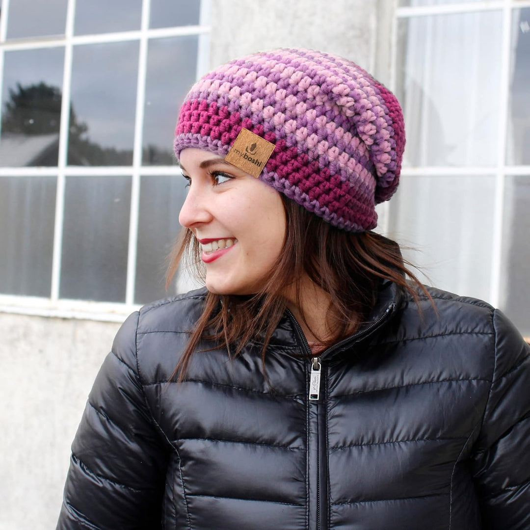 myboshi Häkelset Beanie Wakayama, Häkelset für Anfänger, inkl. No.1 Wolle, Nadel und Anleitung, Labe