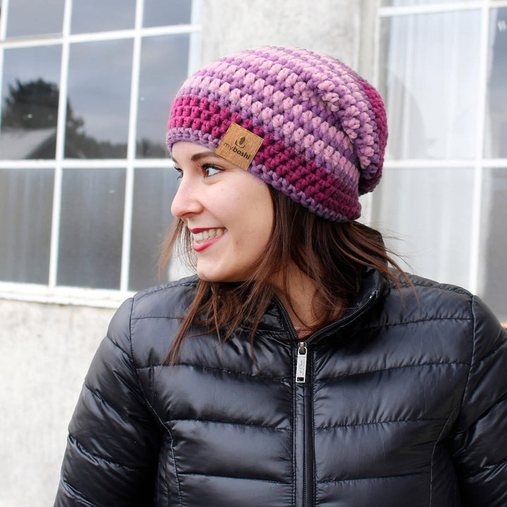 myboshi Häkelset Beanie Wakayama, Häkelset für Anfänger, inkl. No.1 Wolle, Nadel und Anleitung, Labe