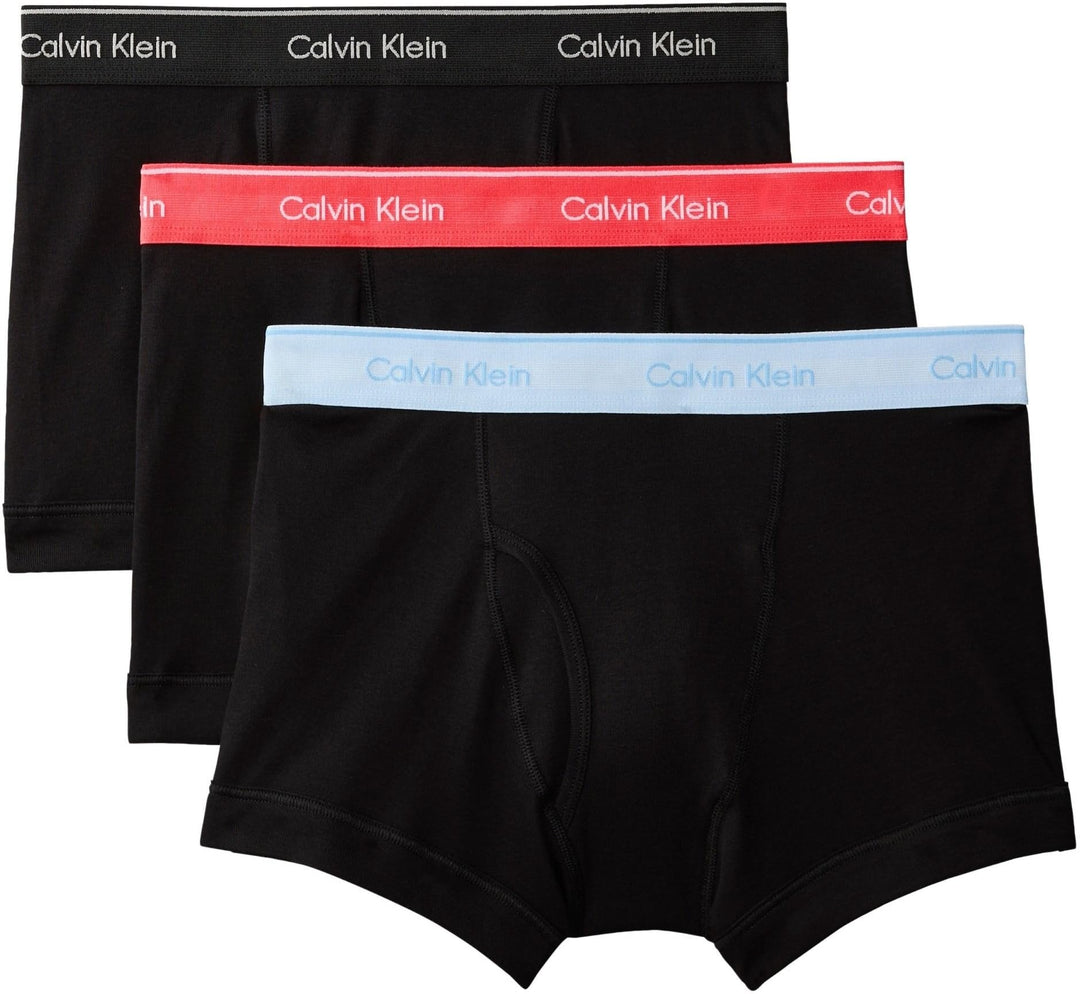 Calvin Klein Herren 3er Pack Boxershorts Trunks mit Logobund XL Pink (Black Bodies W/ Black/Punch Pi