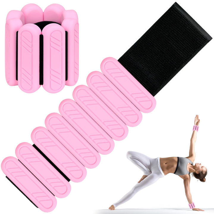 Gewichtsmanschetten 2er Set – Verstellbare Handgelenkgewichte & Fussgewichte aus Silikon für Damen &