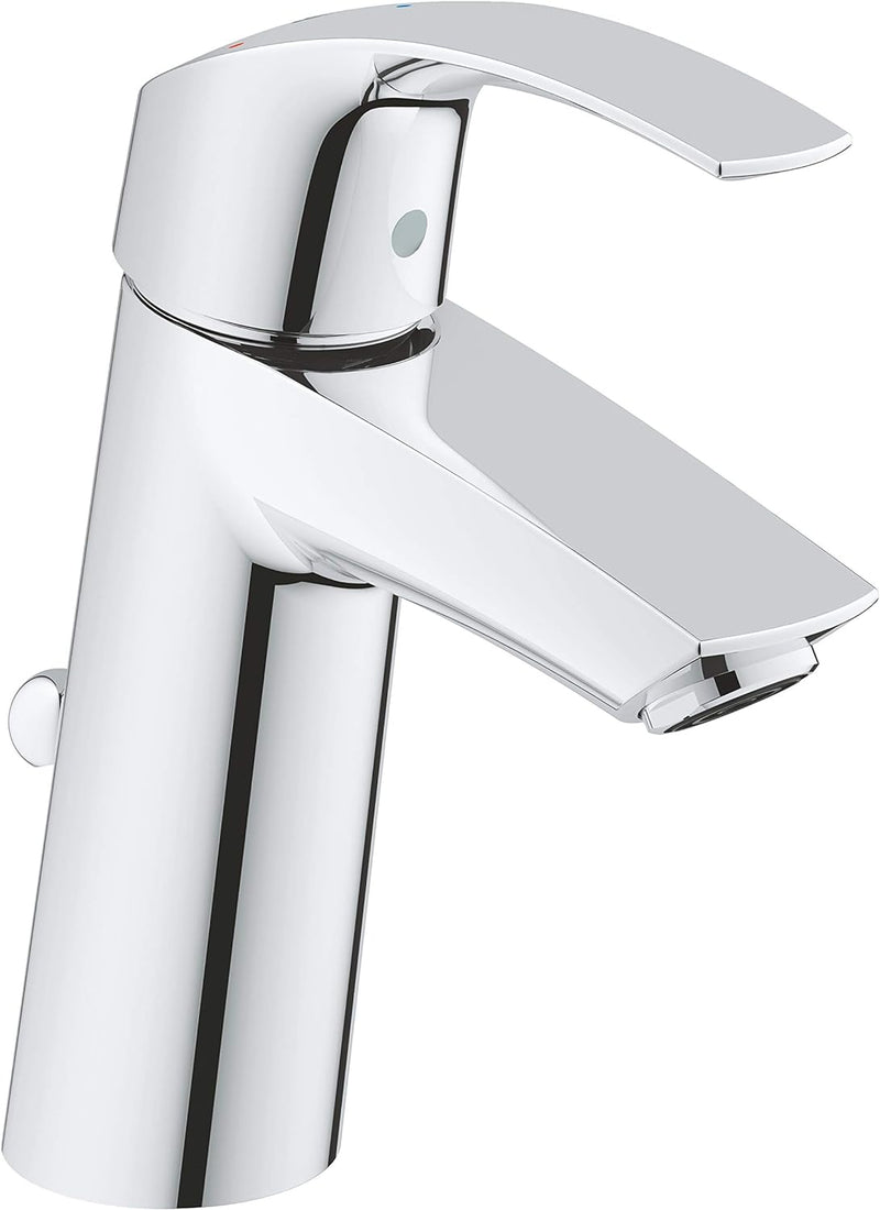 GROHE Eurosmart | Badarmatur - Waschtischarmatur | mit Zugstange, M-Size | 2339310E, Chrom M mit Zug