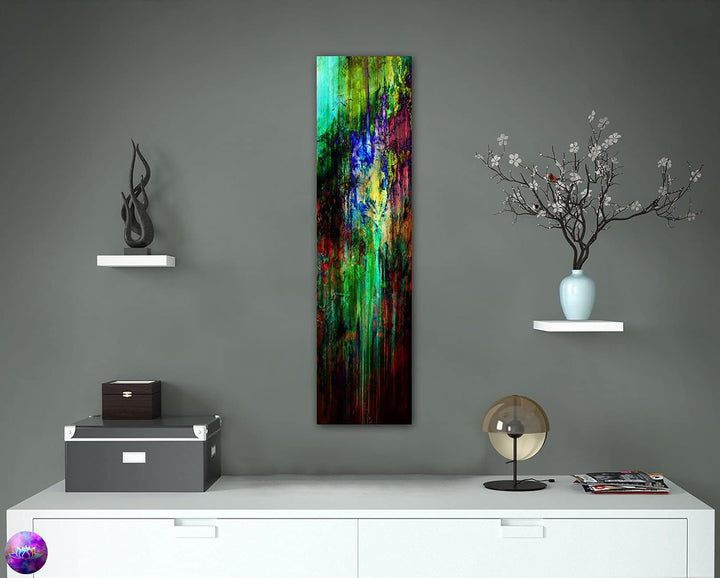 - Auswahl - Bild auf Metall - 25 cm x 100 cm - 16 verschiedene Motive - Kunstdruck auf leuchtend glä