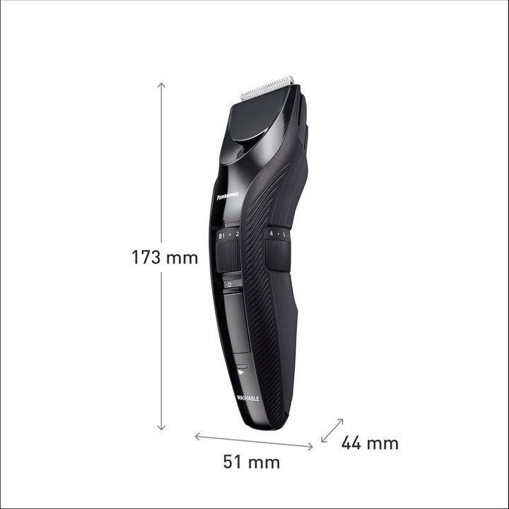 Panasonic ER-GC53 Haarschneider mit 19 Schnittlängen (1-10 mm), waschbar, schwarz