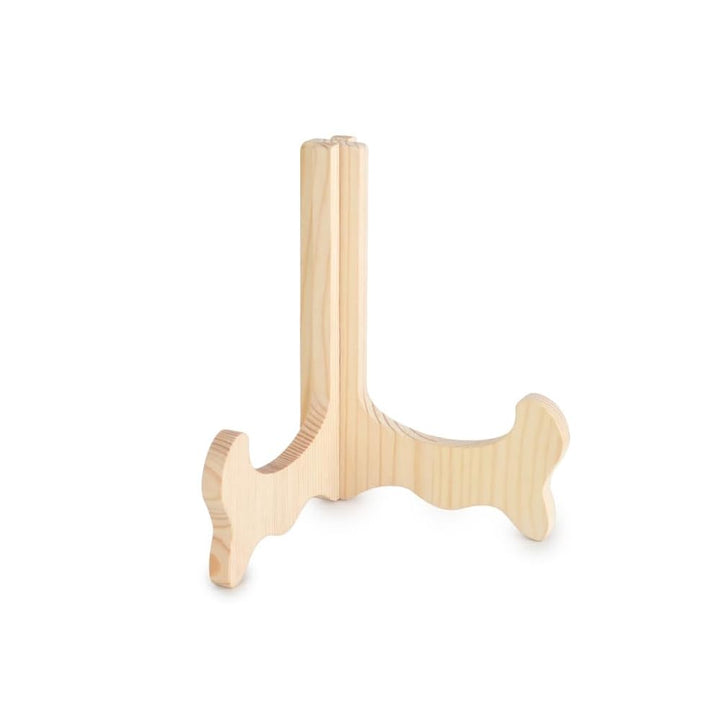 4 Stück Tellerständer aus Holz, 6.3 Zoll Tellerhalter aus Bambus, 4