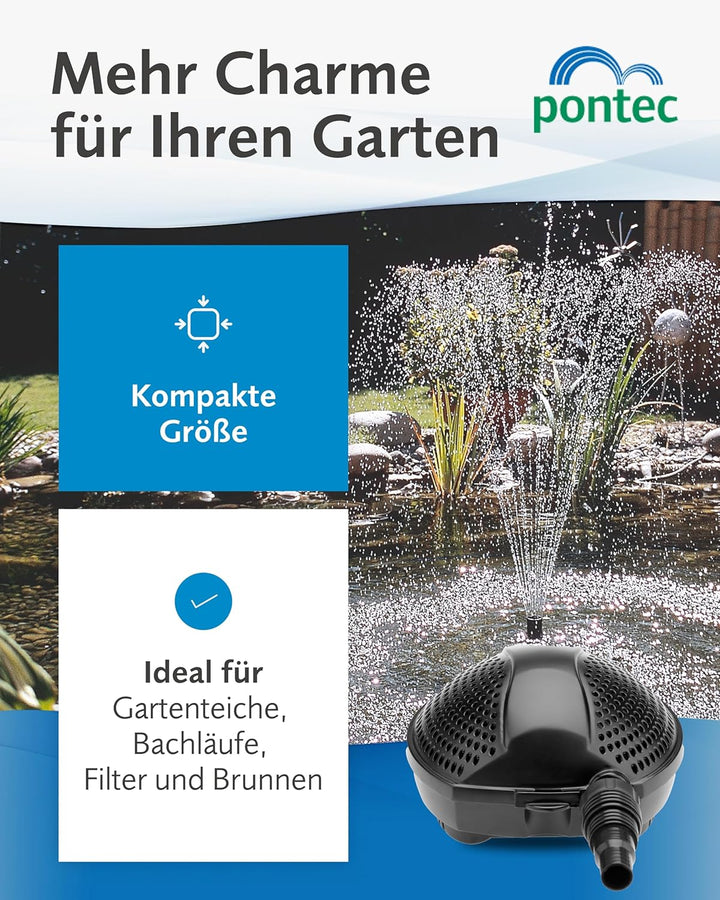 Pontec 50851 Filter- und Bachlaufpumpe PondoMax Eco 1500 | Filterpumpe | Pumpe | Teichpumpe |