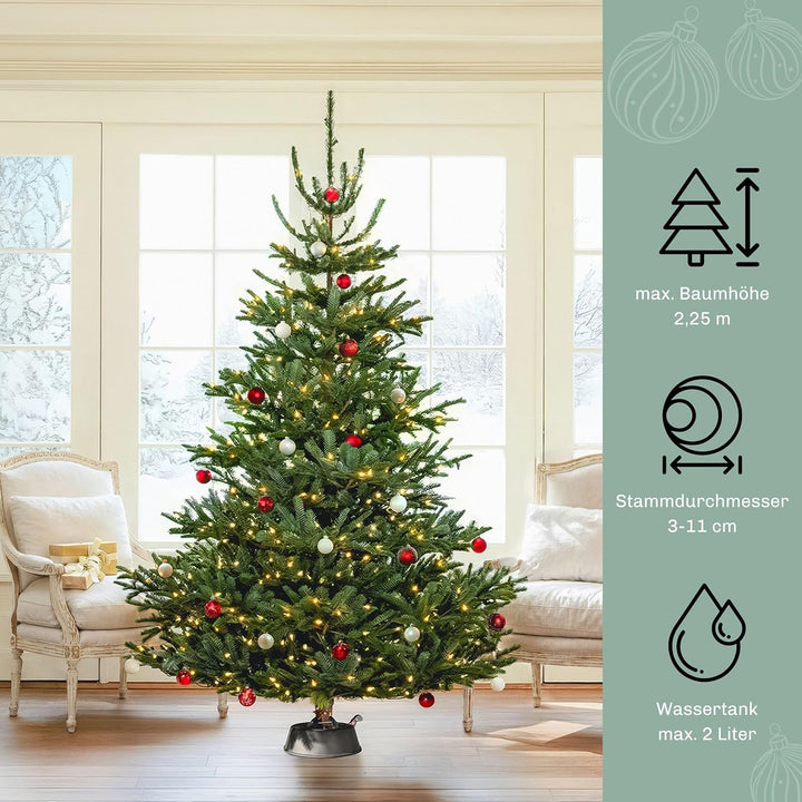 Christmas-World Christbaumständer, Modell Taunus, für Baumhöhe bis 2,25 m, Weihnachtsbaumständer Tan