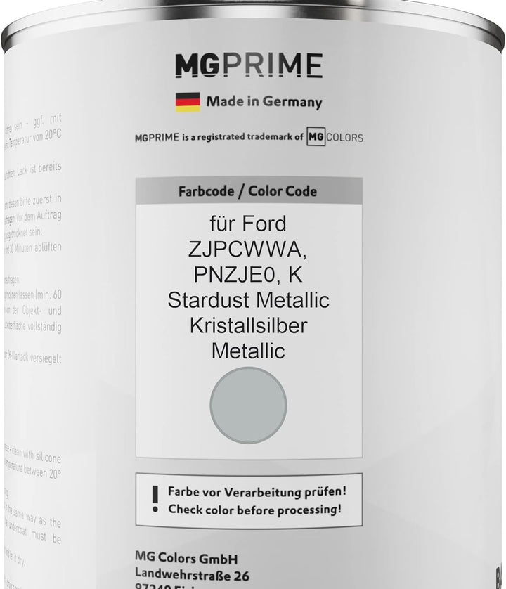 Autolack Dose Set für Ford ZJPCWWA / PNZJE0 / K Stardust Metallic/Kristallsilber Metallic Basislack