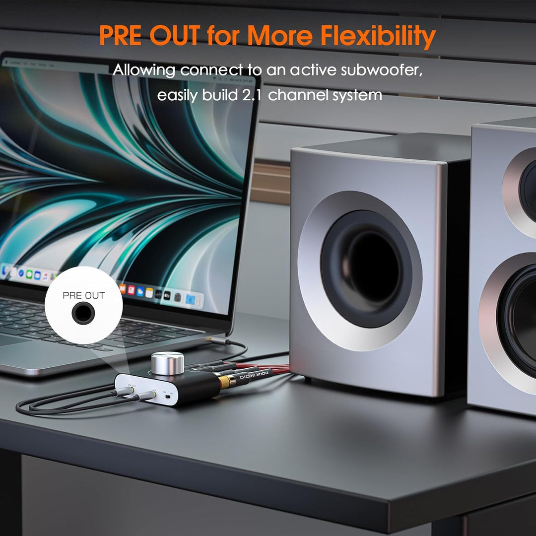 Nobsound TPA3221 Bluetooth Verstärker für Lautsprecher: HiFi 100W×2 mit Aktiv Subwoofer Anschluss fü