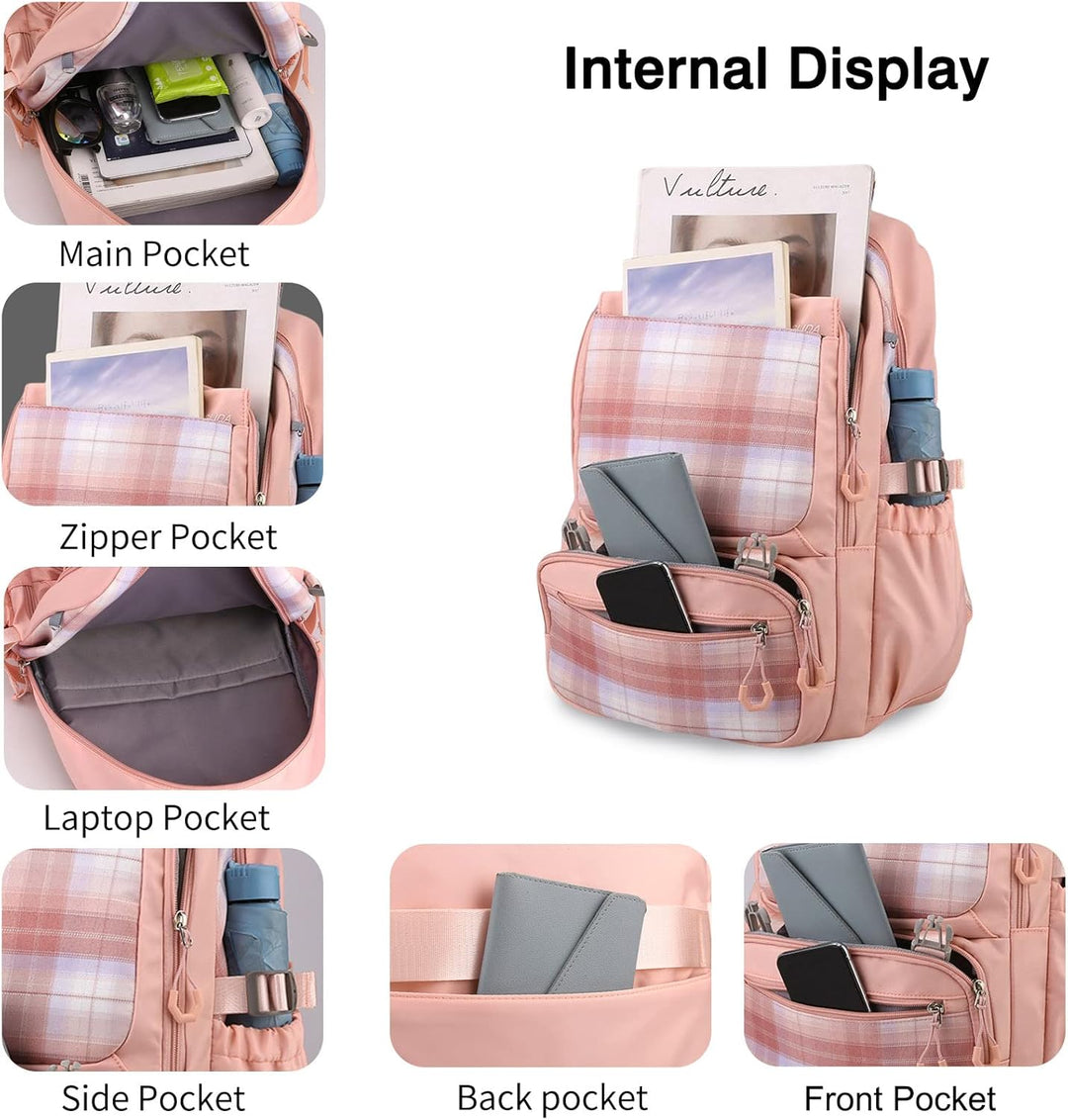 FANDARE Schulrucksack Schulrucksack Schultasche Herren Damen Rucksack Schulranzen für Outdoor Reise