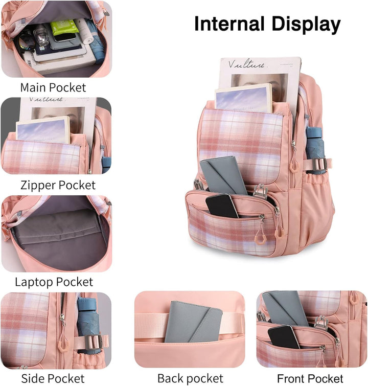 FANDARE Schulrucksack Schulrucksack Schultasche Herren Damen Rucksack Schulranzen für Outdoor Reise