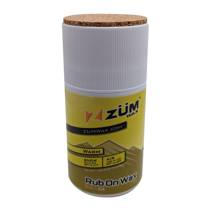 ZUMWax RUB ON WAX Ski/Snowboard - WARM Temperature - 70 gram - INCREDIBLY FAST!!! Excellent spring w