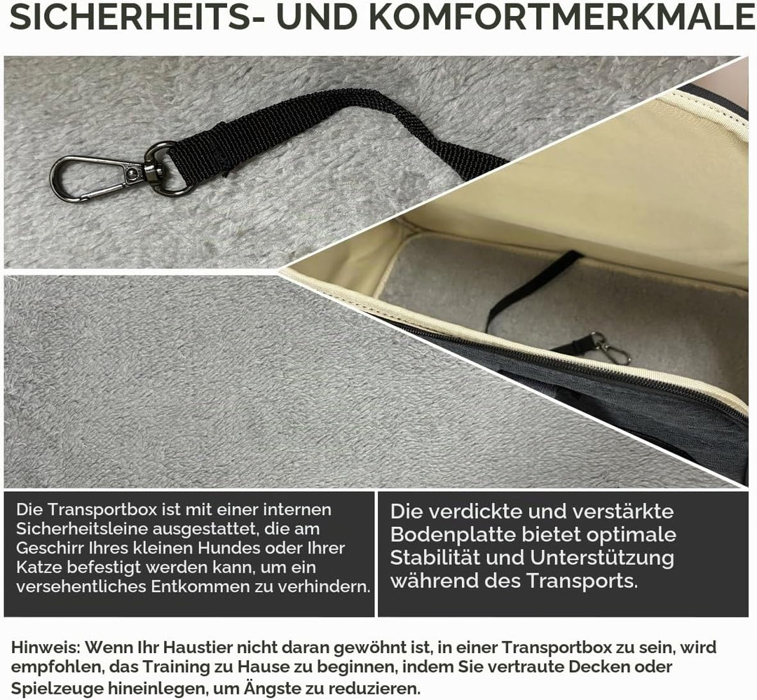 Hundetasche für Kleine Hunde und Katzen, Leichte &amp; Atmungsaktive Haustiertasche aus Oxford-Stoff mit