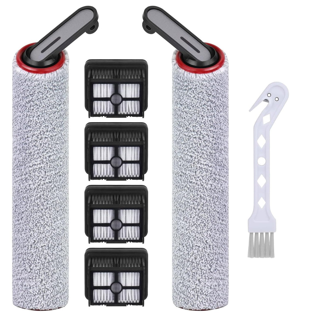 Zubehör für Dreame H12 Pro Ultra/H13 Pro Nass- und Trockensauger Ersatzteile, 2 Bürstenrolle + 4 Fil