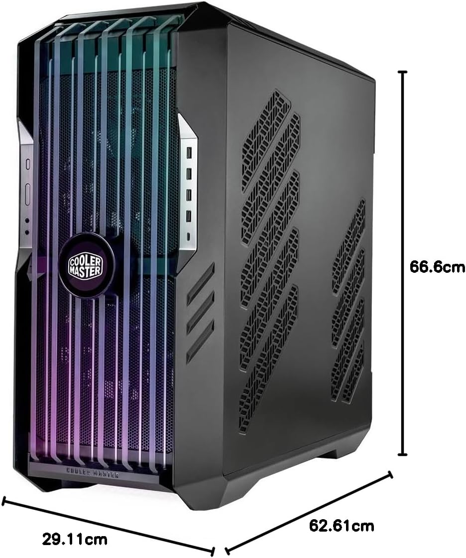 Cooler Master HAF 700 EVO PC-Gehäuse – Big-Tower mit 5 x vorinstallierten Lüftern, E-ATX-Kompatibili