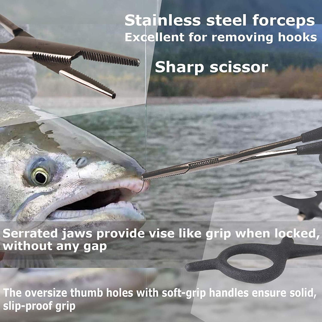 MAXIMUMCATCH Fliegenfischen Zubehör Kombi Schnur knipser/Retractor/Hanken-Lösezange /Vorfachstrecker