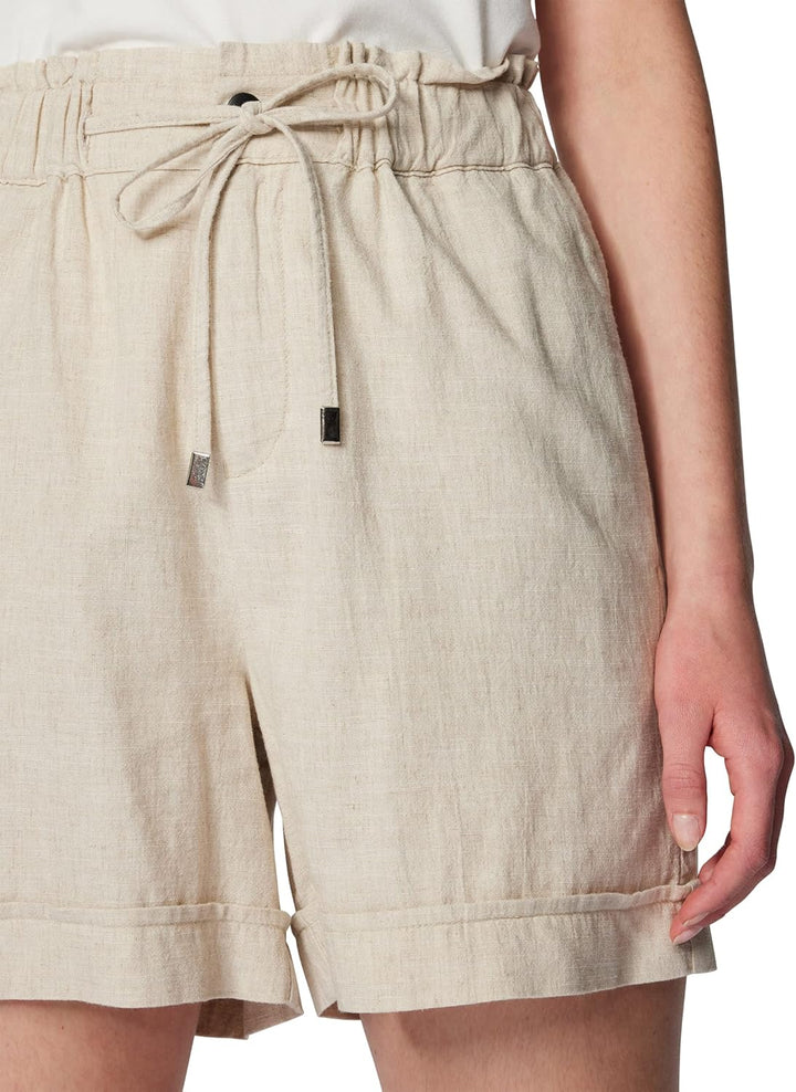 Mavi Damen Linen Shorts Kurze Hose XS Beige, XS Beige