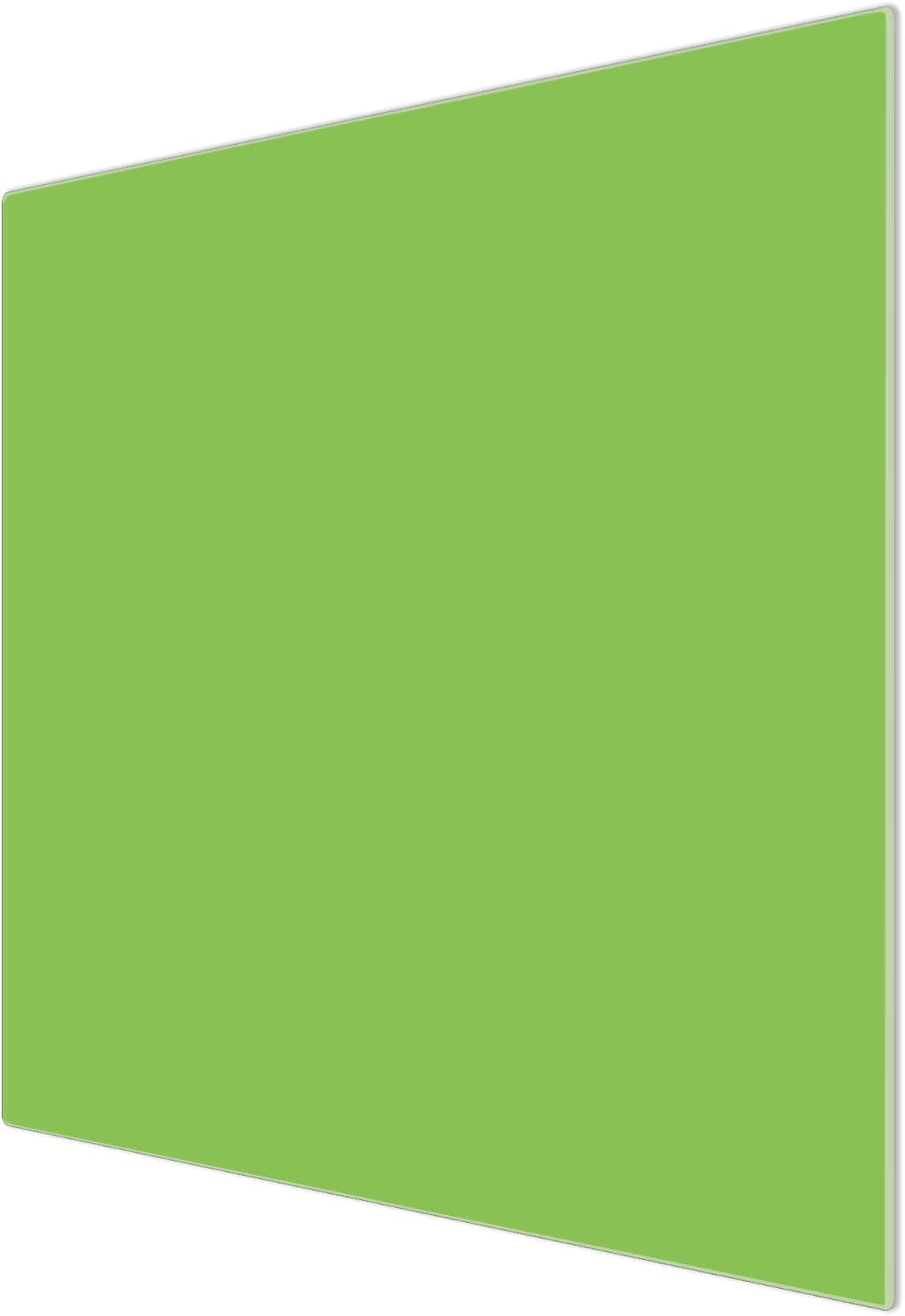 banjado® Herdabdeckplatte Glas 1-teilig 60x52 cm/Schneidebrett Herdabdeckung mit Motiv Limettengrün/