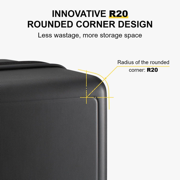 LEVEL8 Koffer Trolley, Rollkoffer Reisekoffer Hartschalen 4 Rollen, Spinner Handgepäck,TSA, 100% PC,