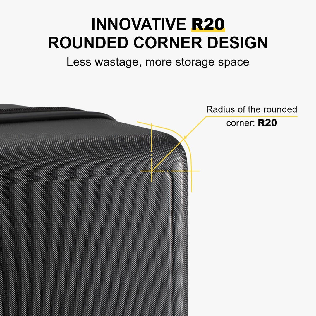 LEVEL8 Koffer Trolley, Rollkoffer Reisekoffer Hartschalen 4 Rollen, Spinner Handgepäck,TSA, 100% PC,