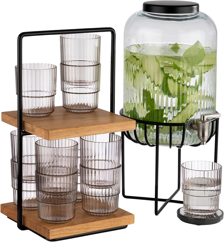APS 33300 2-stufige Etagère Perfecto SMALL, bestehend aus 1 Buffetständer und 2 Buffetbrettern aus E