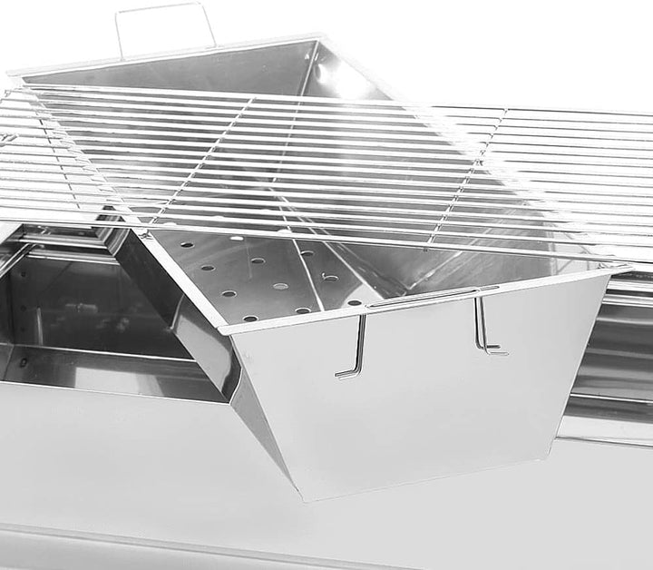 BEM Rambo Mangal Schaschlikgrill, Grillset mit Zubehör inkl. Powerbank + Motor, Elektrisch, Edelstah
