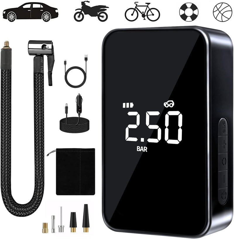 Neakhmer Akku Luftpumpe Tragbarer Luftkompressor für Autoreifen, 6000mAh Akku Kompressor mit Grossem