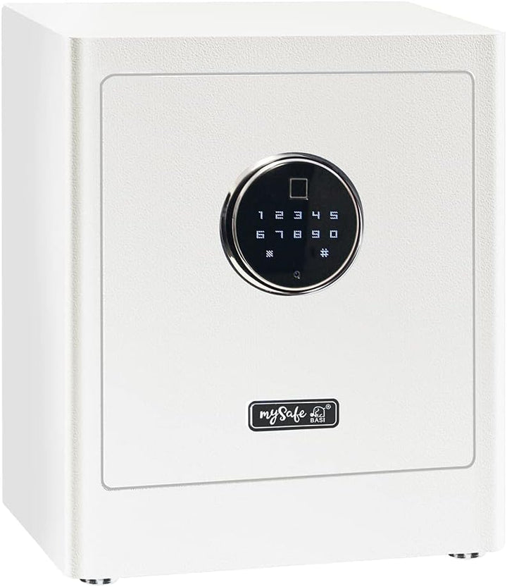 mySafe Premium 350 | elektronischer Schrank-Tresor | Zahlencode & Fingerscan | modernes Design | hoh