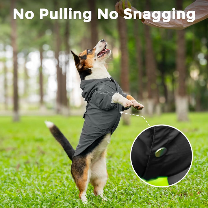 JoyDaog Premium-Regenmantel Mit Kapuze für Mittelgrosse Hunde, Outdoor-Sport, Wasserdichte Regenjack