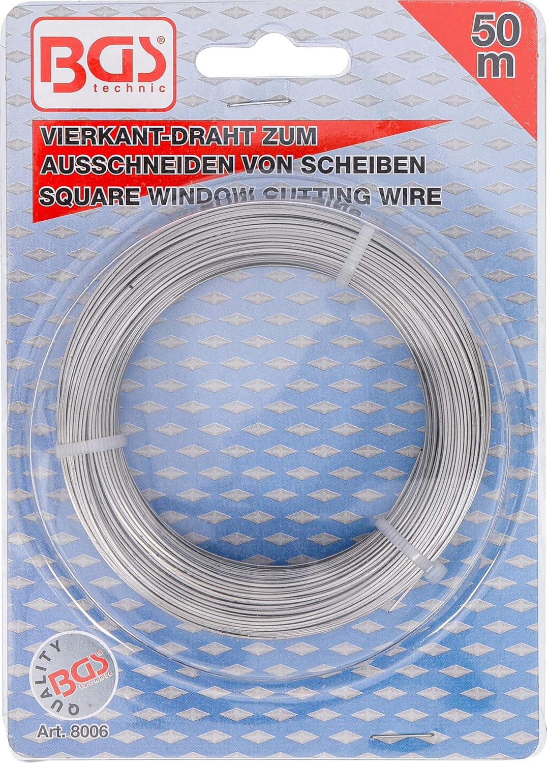 BGS 8006 | Vierkant-Draht | zum Ausschneiden von Scheiben | 50 m