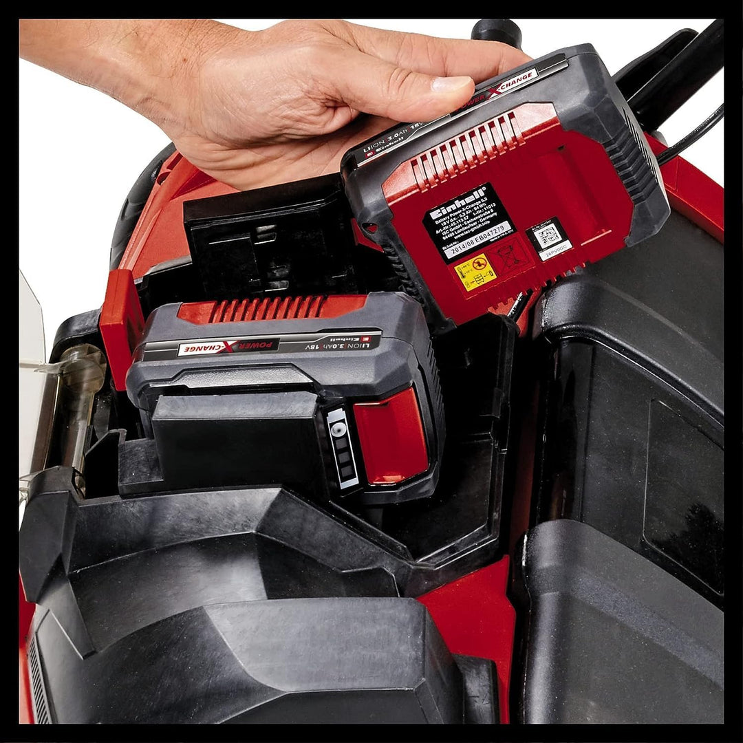 Einhell GE-SC 35/1 Li Solo Vertikutierer (2x18V, 35cm Arbeitsbr., bis 9mm Arbeitst., bürstenloser El