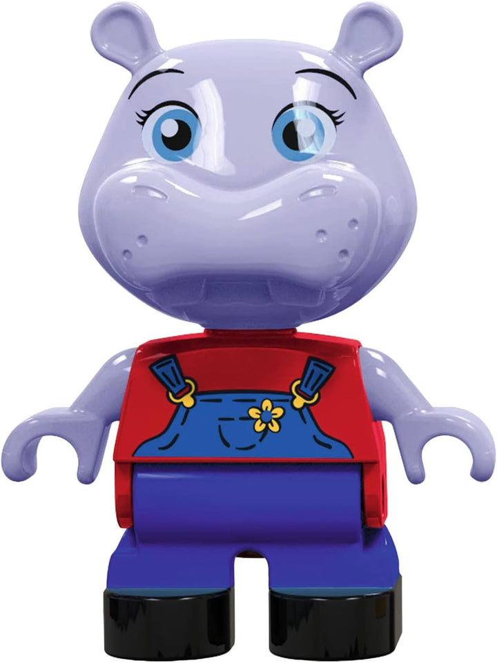 AquaPlay - Start Set - Wasserbahn für wenig Platz mit 21 Teilen inklusive 1 Hippo Wilma, Amphibienau