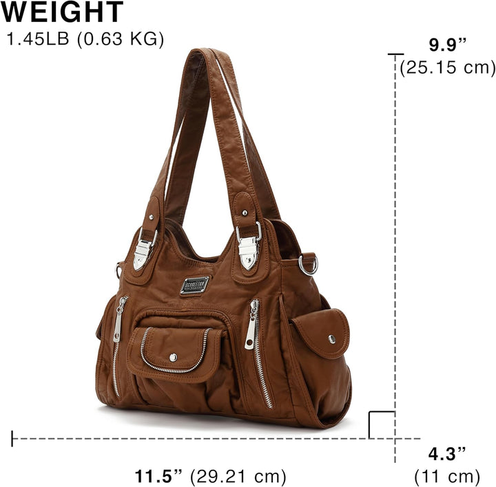 Scarleton satchel handtasche für Damen, ultraweich gewaschen vegan leder crossbody beutel, schulter-