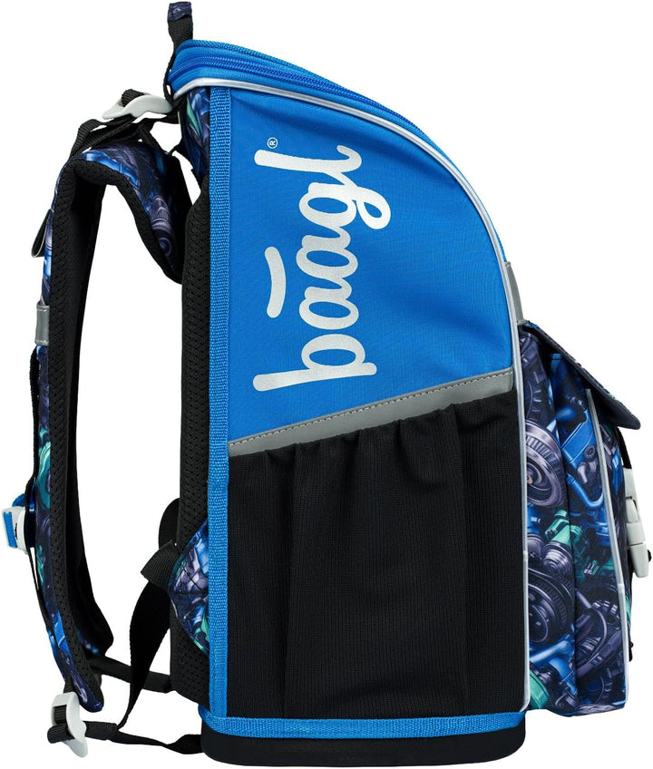 Baagl Schulranzen Jungen Set 3 Teilig, Zippy Schultasche für 1. Klasse, Grundschule Ranzen Tornister