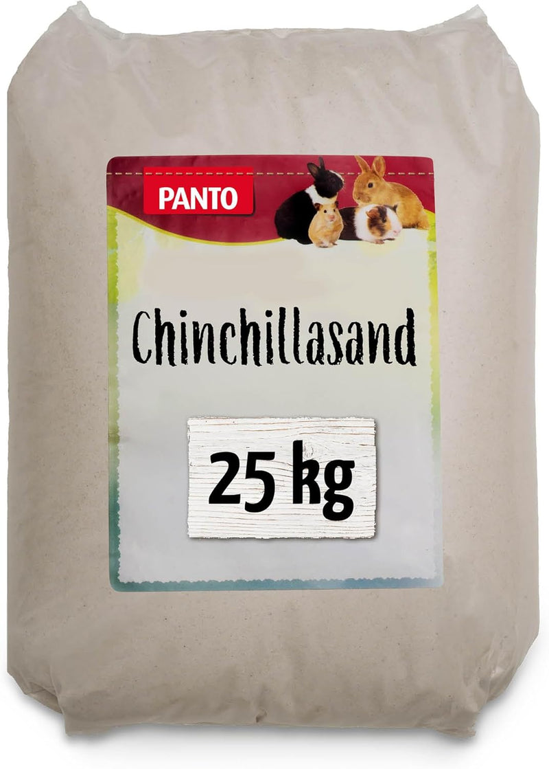 PANTO naturweisser Chinchillasand Badesand Quarzsand 25kg