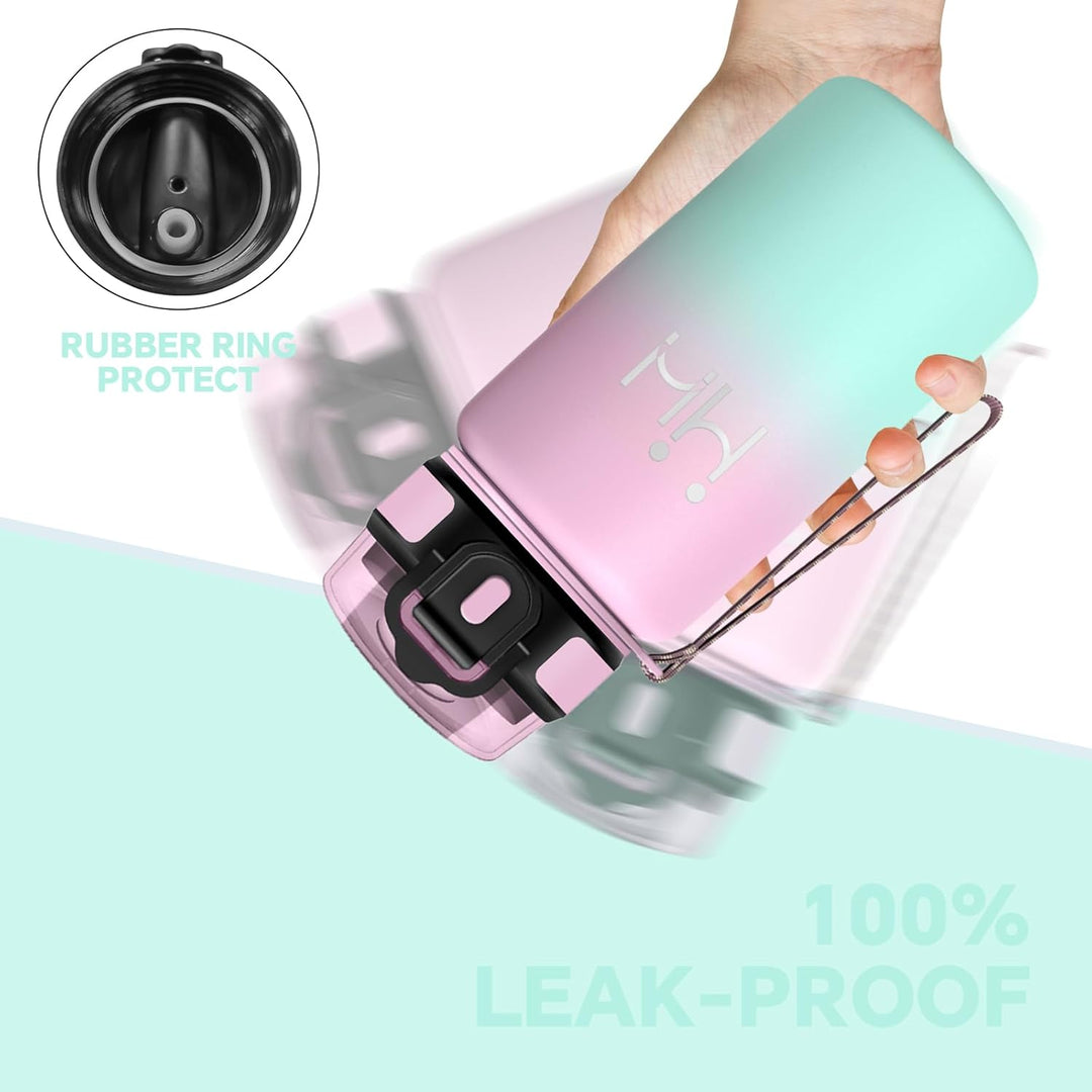 Trinkflasche Edelstahl - Thermosflasche 500ml - Trinkflasche Kinder - Flip Cover Trinkflaschen mit S