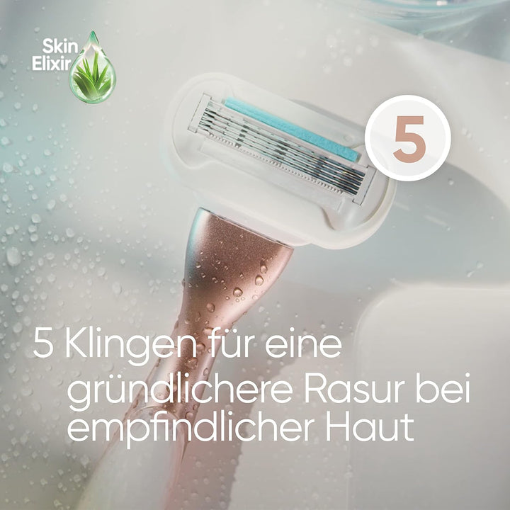 Gillette Venus Deluxe Smooth Sensitive Rasierklingen für Rasierer Damen, 8 Ersatzklingen für Damenra
