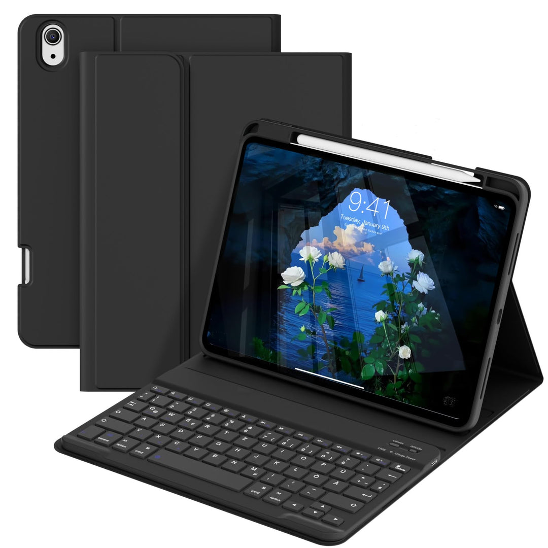 Hülle mit Tastatur für iPad 11. Generation (A16) 2025 11 Zoll, iPad 10. Generation 2022 10,9 Zoll, M