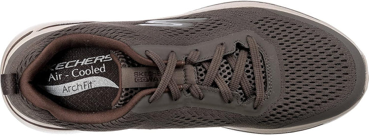 Skechers Herren Go Walk Arch Fit Idyllic Sneaker 39.5 EU Taupe Textile Synthetic Trim, 39.5 EU Taupe