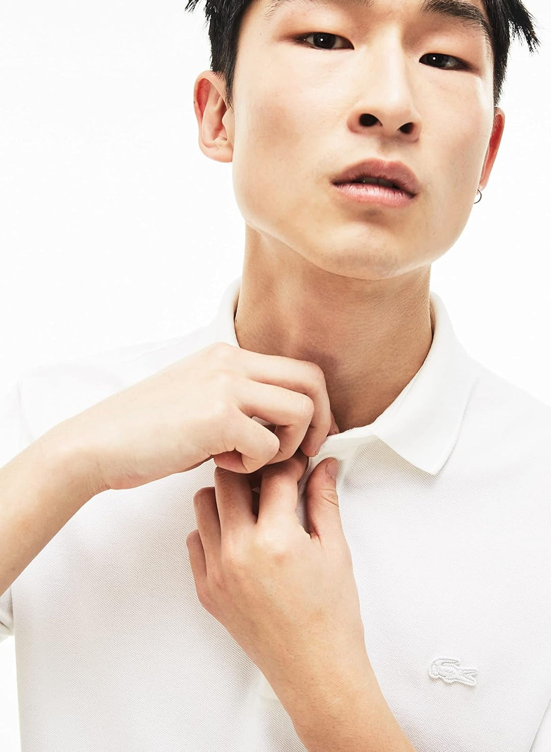 Lacoste Herren Polo-Shirt Kurzarm PH5522, Männer Polo-Hemd,verdeckte Knopfleiste,Regular Fit S White