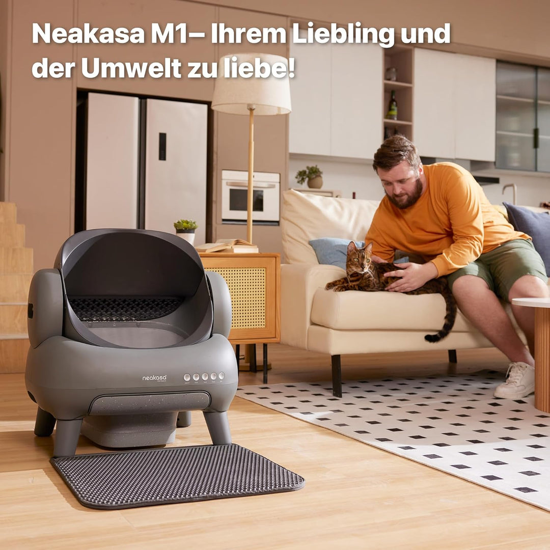 Neakasa M1 Oben offene Katzenklo selbstreinigend Katzentoilette XXL, Geruchsfreie, Hygienisch, App-S