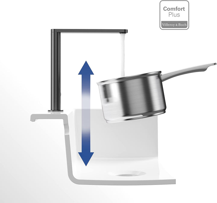 Villeroy & Boch Finera | Hochdruck | Einhand-Küchenarmatur | Anthracite | 92700005 Standard Anthraci