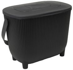 EDA - 10 Liter Komposteimer mit Kohlefilter - XXL Öffnung - Geruchsfilter - Modernes Design - Kaktus