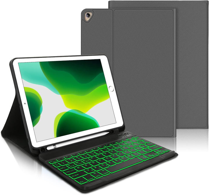 Tastatur Hülle für iPad Air 2019(3. Gen)，iPad 9.Gen,8.Gen, 7.Gen 2021/2020/2019 (10.2), iPad Pro 10,